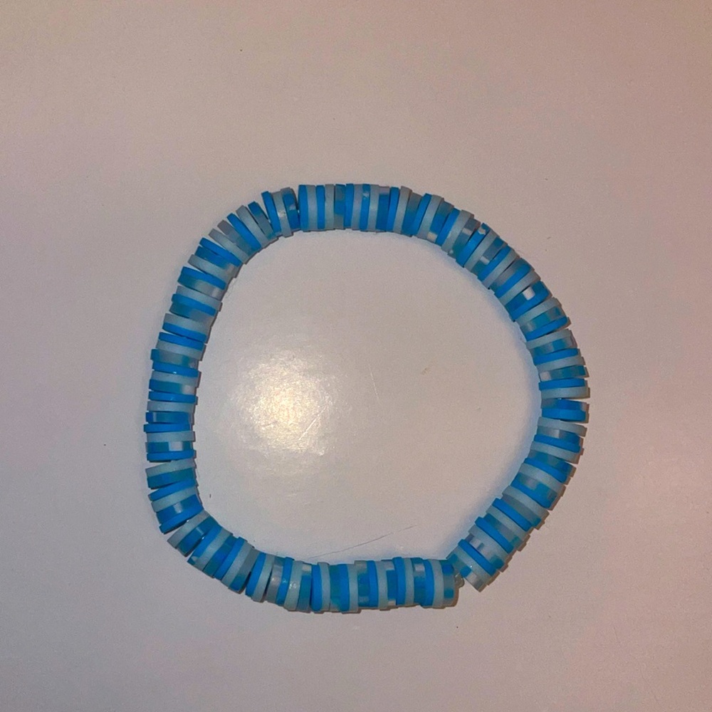 Blue Clay bead bracelet